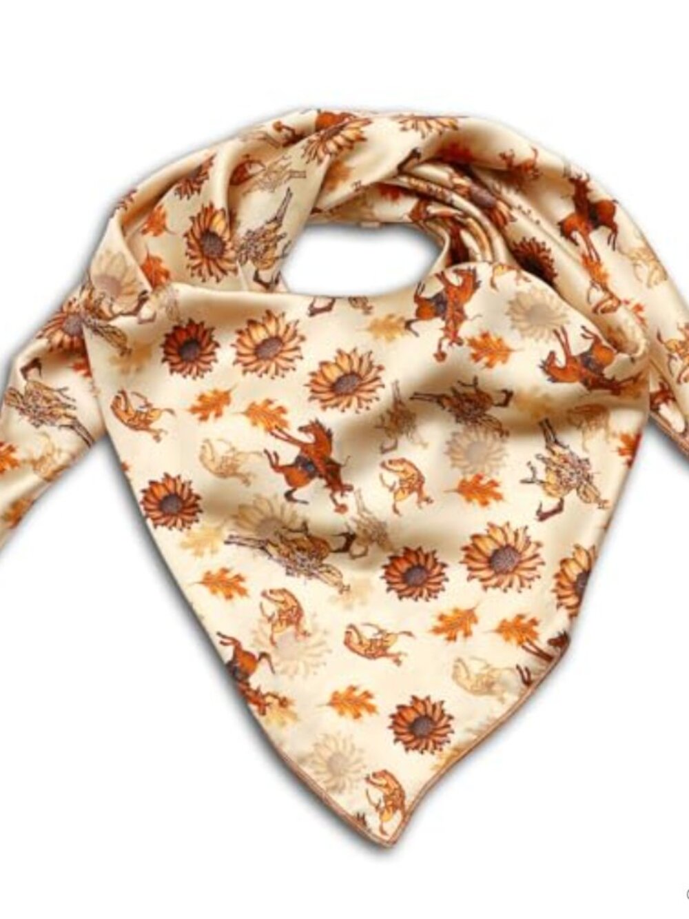 Silk Blend Western Bandana Scarf 36x36 Wild Rag Neckerchief
